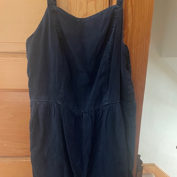 Dark Denim Romper - Picture 1 of 6